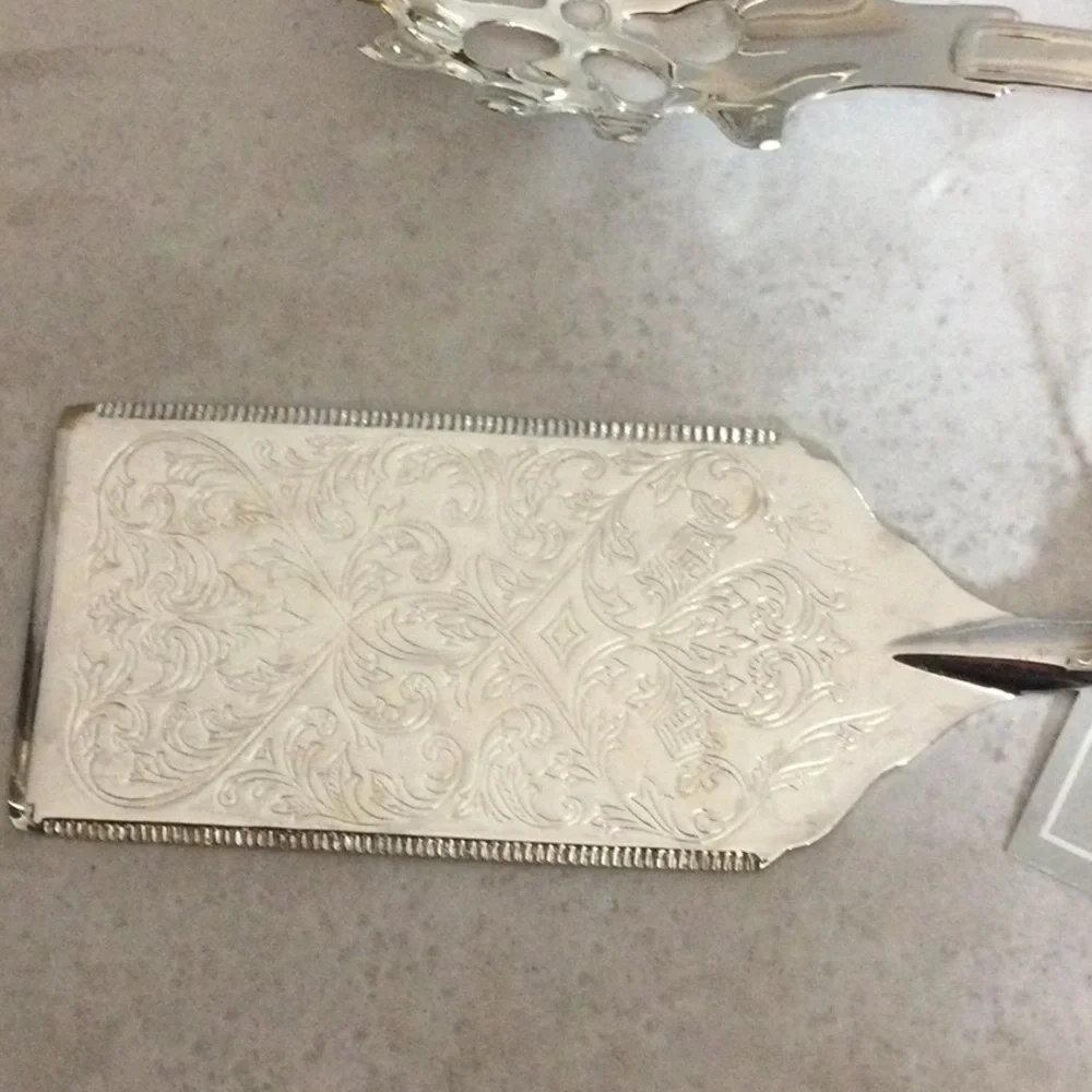 NWT Centurion Collection Silver Plated Pasta Server and Spatula Set